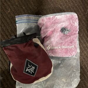 Black Diamond and Prana Chalk Bags